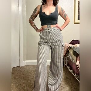 Vintage Wide leg striped pants